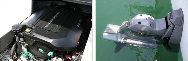 ハイパワーをたたき出すVOLVO D3エンジン&ドライブ